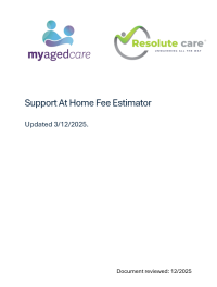 My Aged Care – Support At Home Fee Estimator (link below)